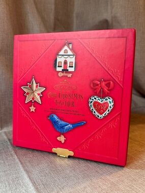 Hallmark “Our Christmas Together” 2001 Set Ornaments in Gift Box Blue Bird